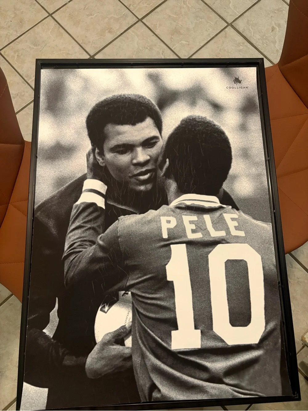 Mohamed Ali and Pelé Wall Art. 20x28. Frame not included